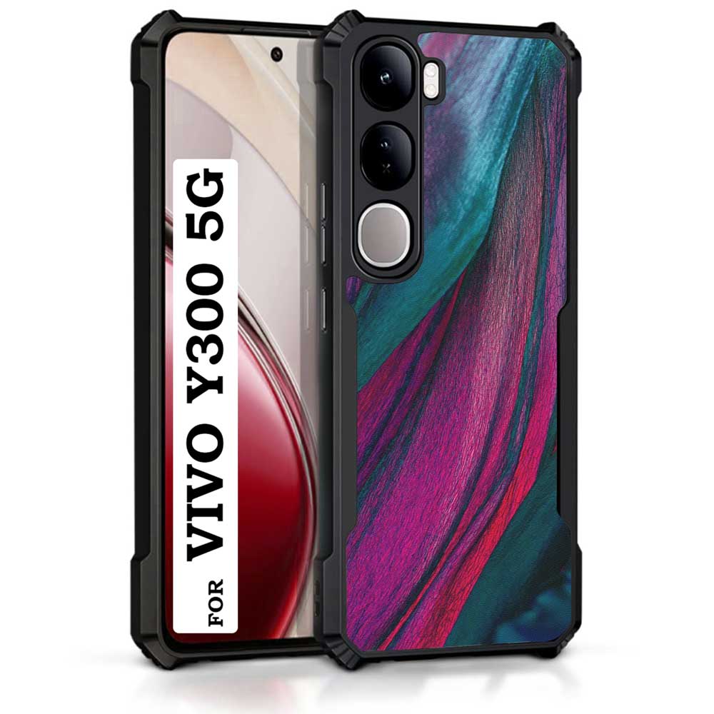 Coberta Back Cover For Vivo Y300 5G Back Cover Case - Pink Cyan dark Marble design PT99 D13619