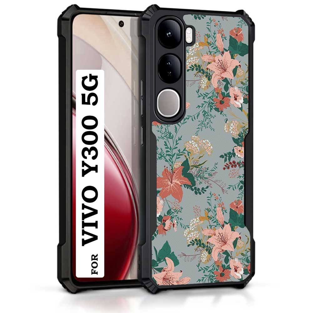 Coberta Back Cover For Vivo Y300 5G Back Cover Case - Bluish green Floral PT99 D15035