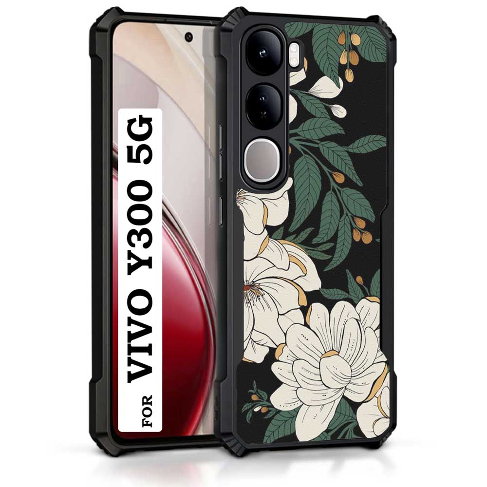Coberta Back Cover For Vivo Y300 5G Back Cover Case - White floral PT99 D15036