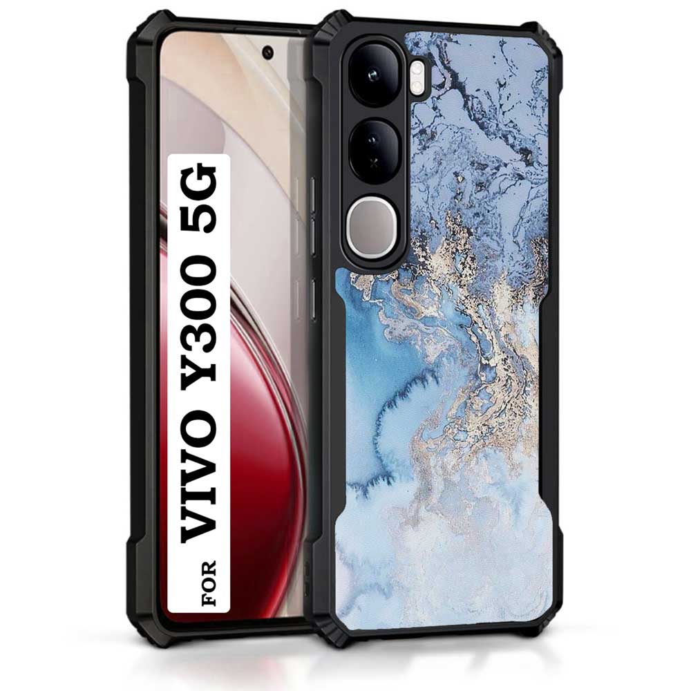 Coberta Back Cover For Vivo Y300 5G Back Cover Case - Deep Blue sea sand water marble PT99 D16085