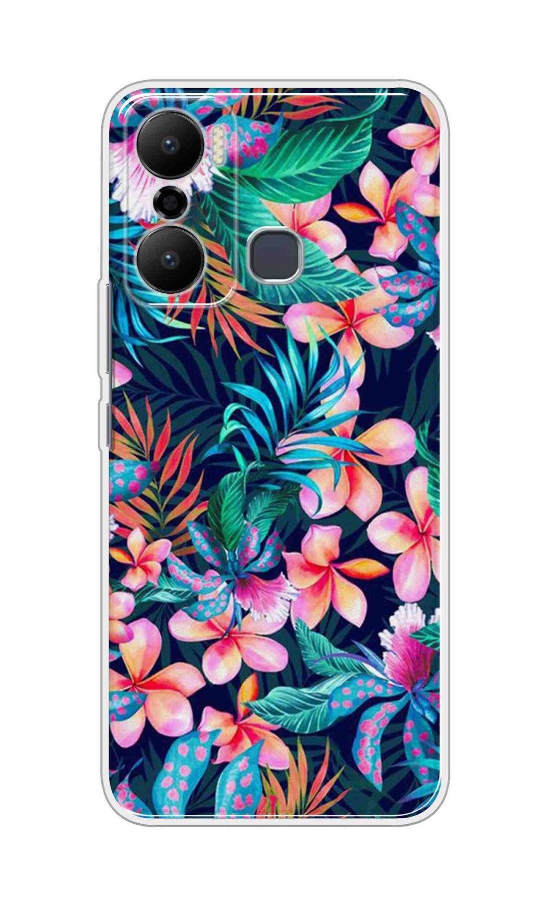 Printed TPU Back Cover For Infinix Hot 20 Play - Colourful Flowers D12139