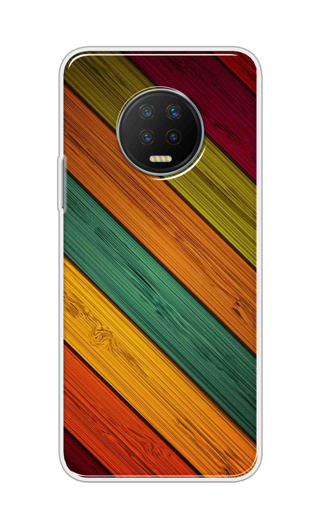 Printed TPU Back Cover For Infinix Note 7 - Multicolour Wooden Design D11021