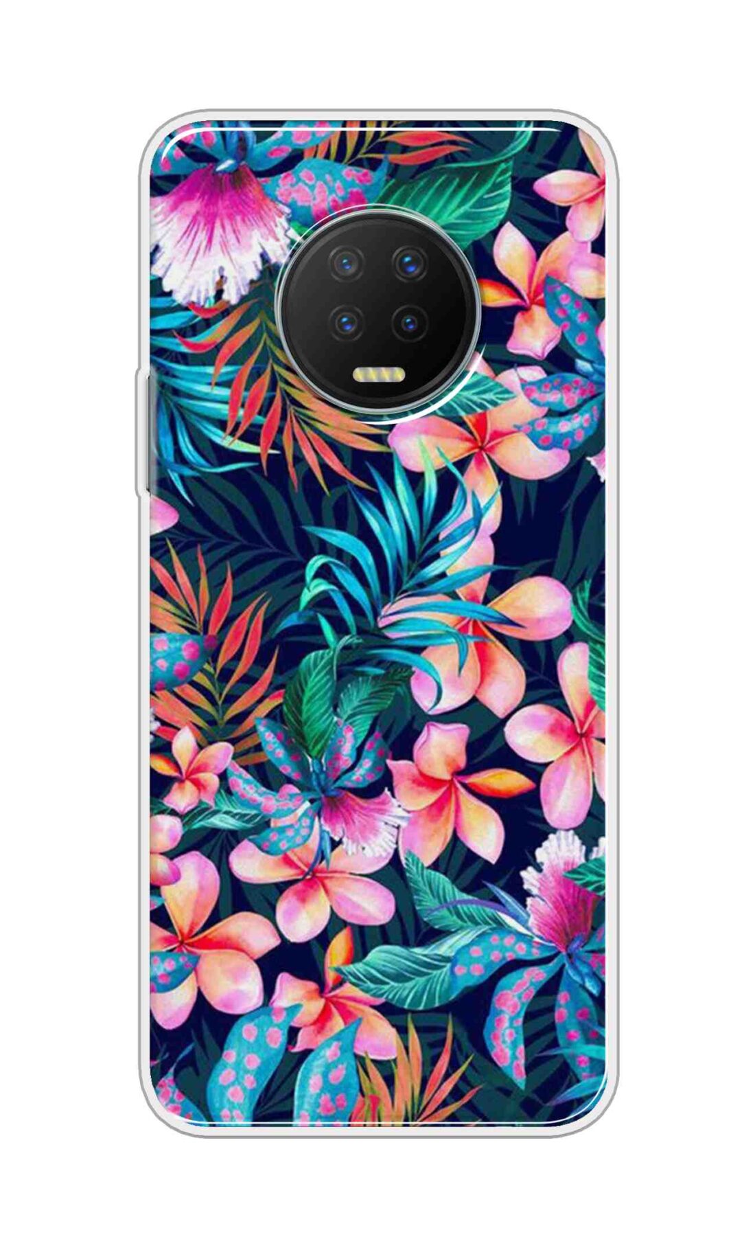 Printed TPU Back Cover For Infinix Note 7 - Colourful Flowers D12139