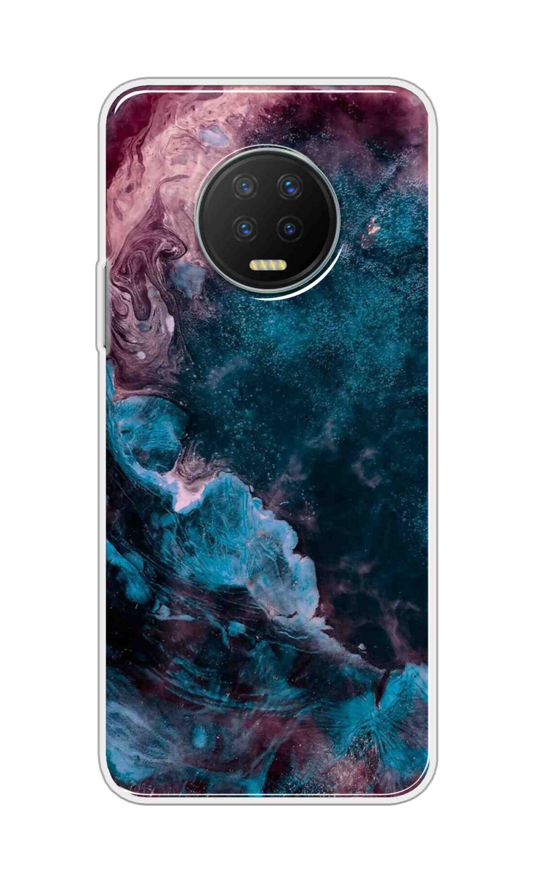 Printed TPU Back Cover For Infinix Note 7 - Night Sky deep Blue Pattern D13068