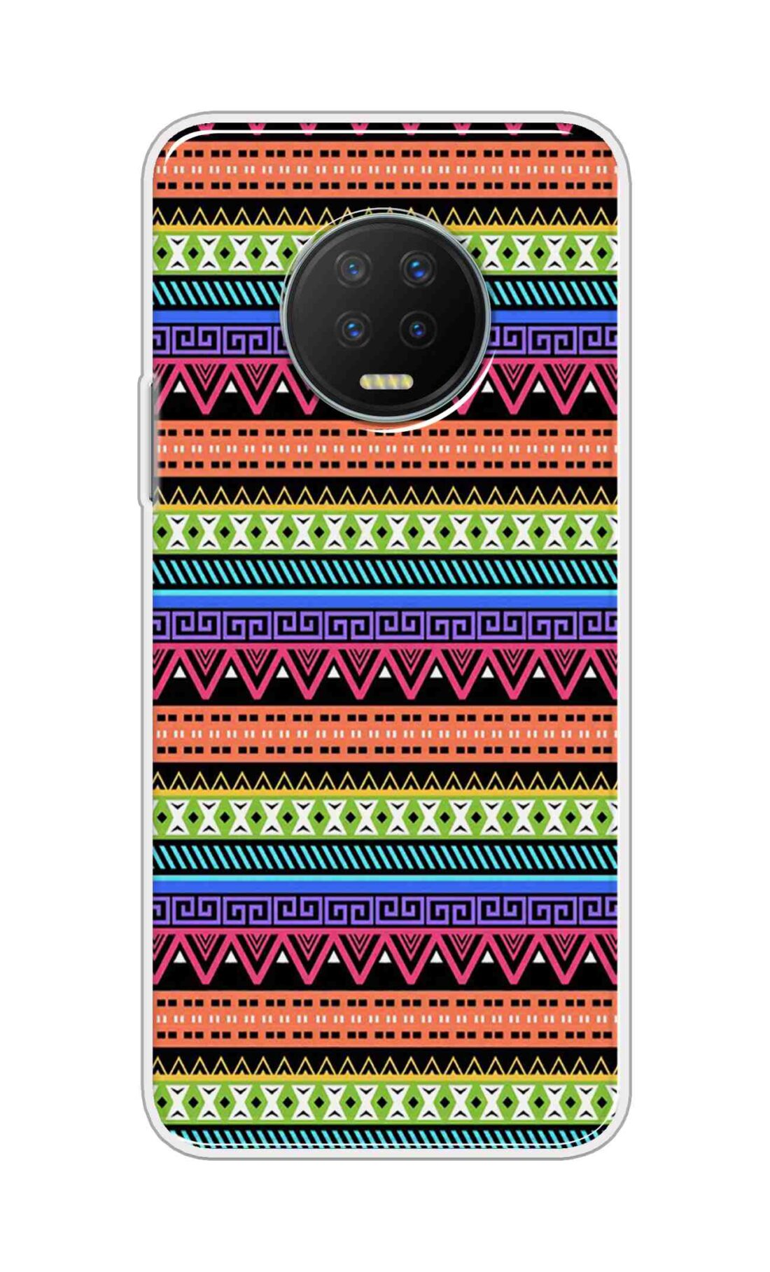 Printed TPU Back Cover For Infinix Note 7 - Multicolor Neat colorful tribal Pattern D13125