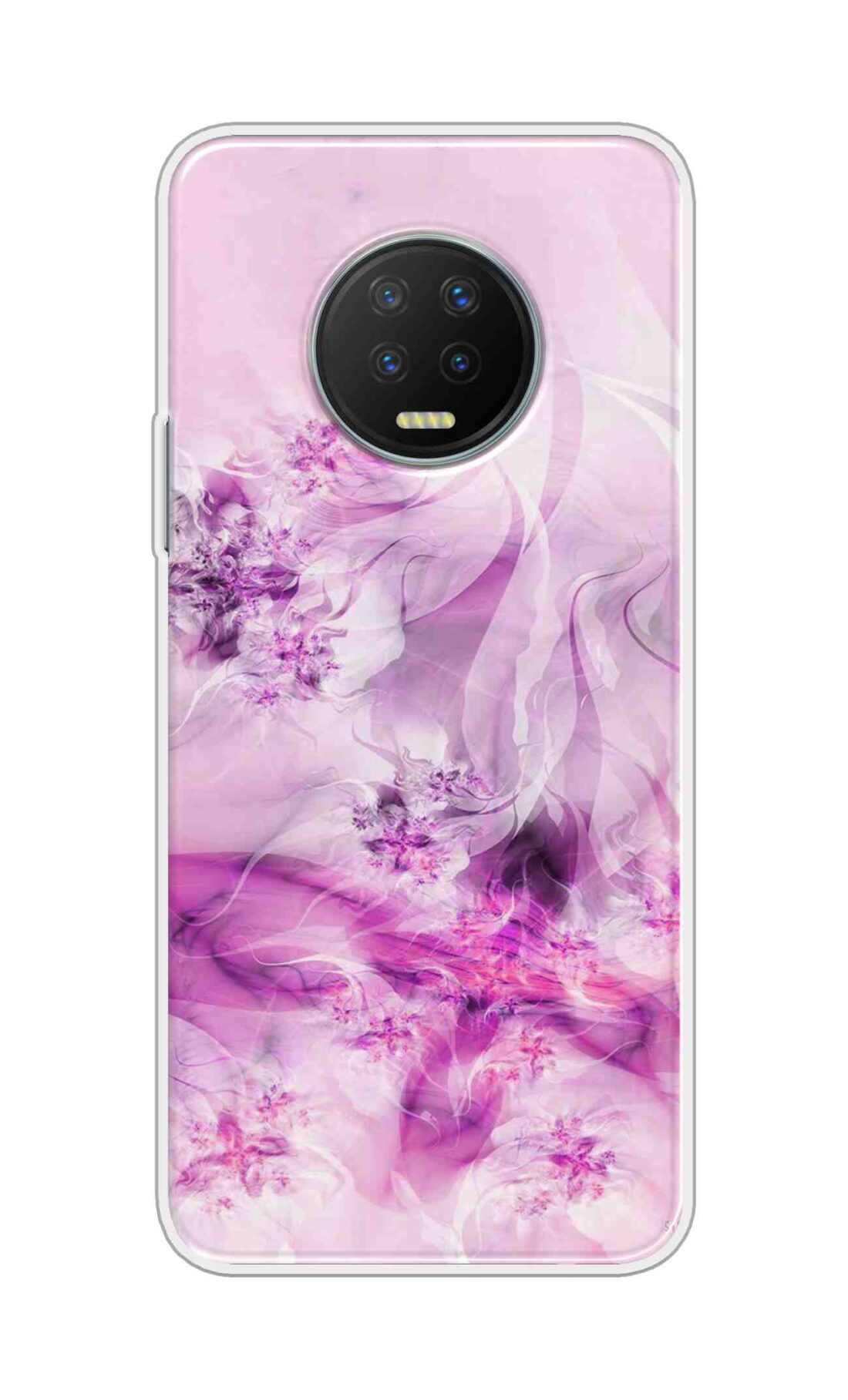 Printed TPU Back Cover For Infinix Note 7 - Multicolor Beautiful Purple Abstract D13599