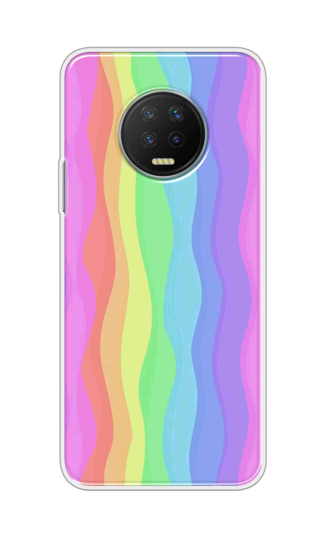 Printed TPU Back Cover For Infinix Note 7 - Light Multicolour Rainbows D13748
