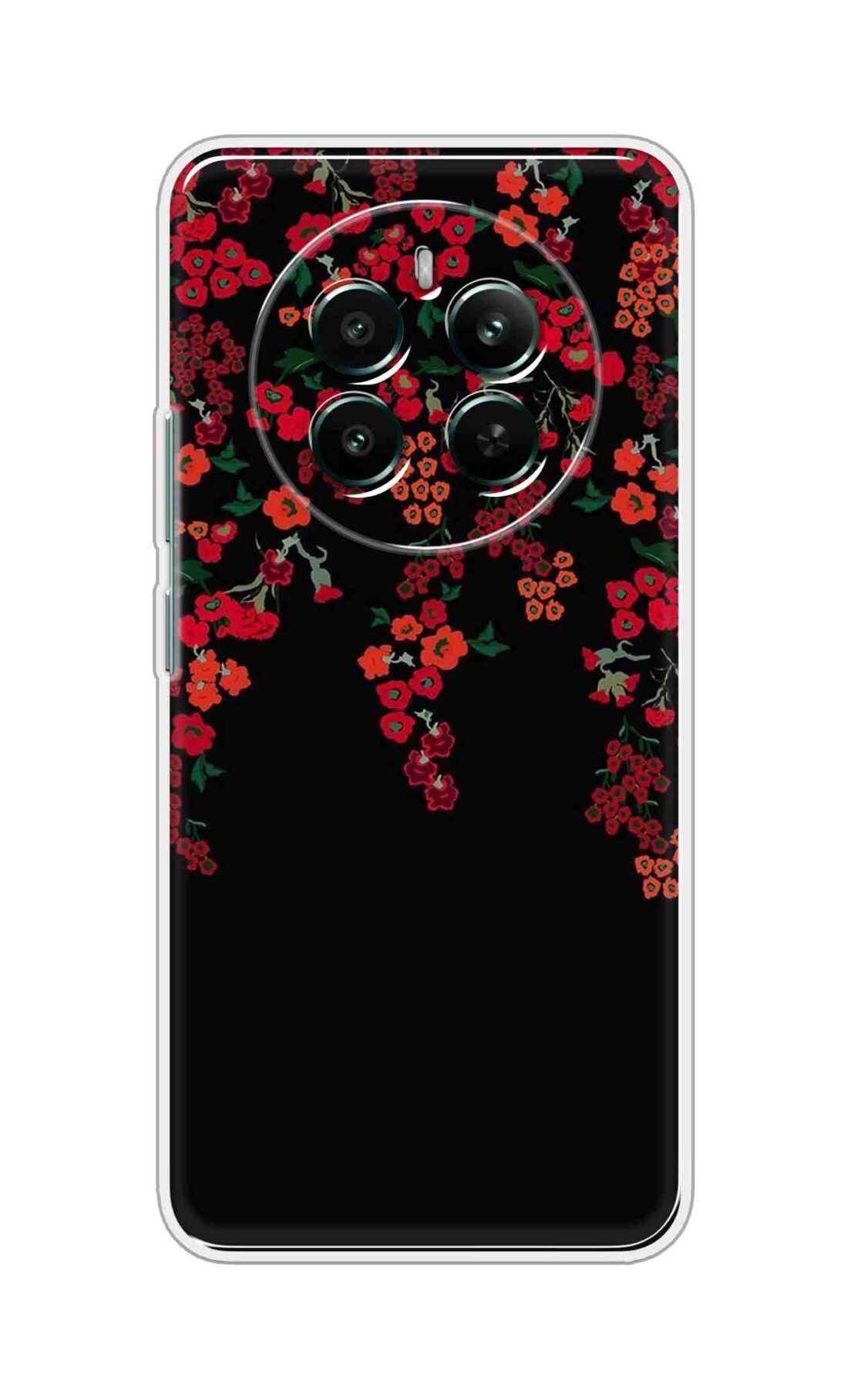 Printed TPU Back Cover For Realme 12 Pro 5G - Floral Climbers Red D12052