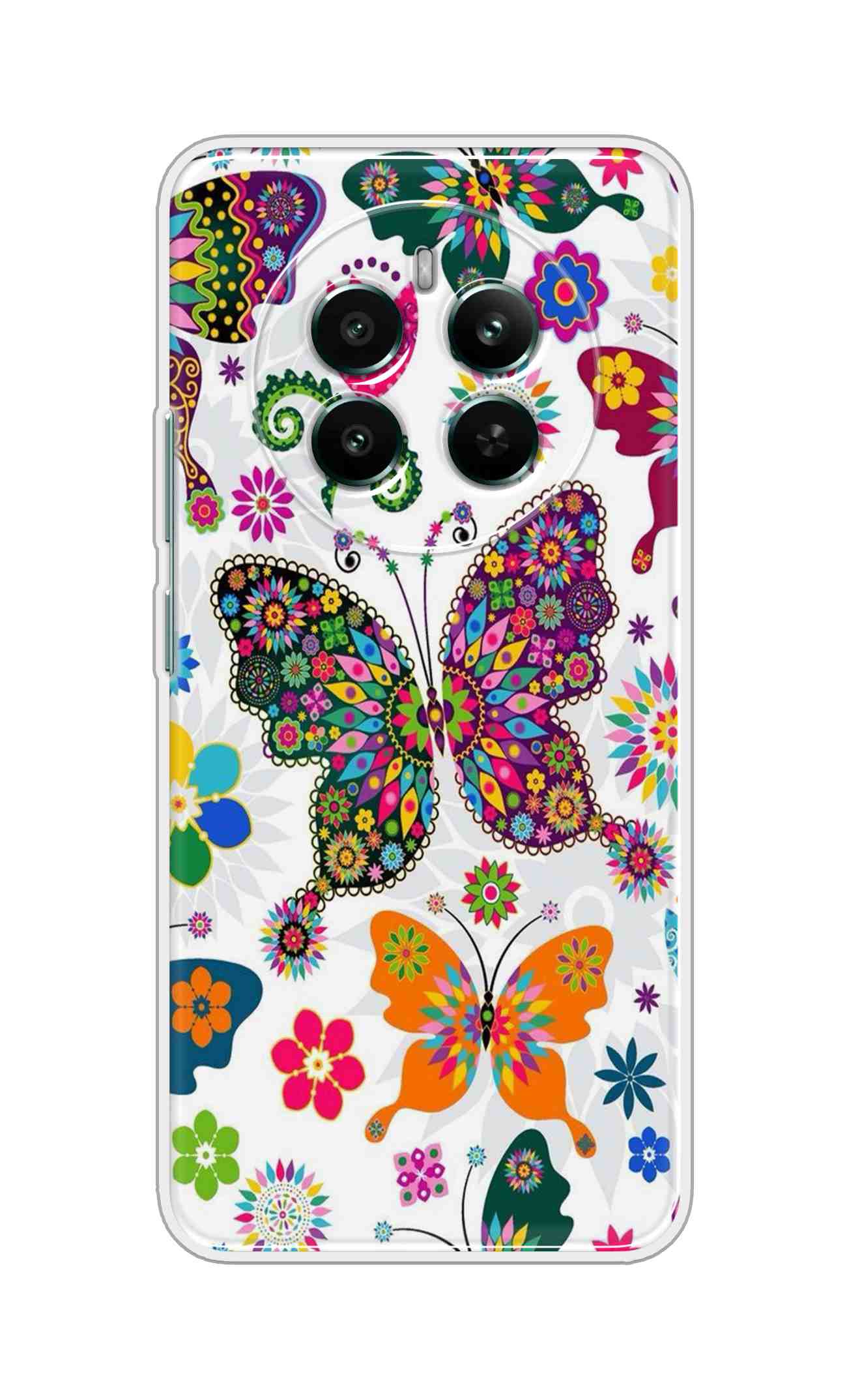 Printed TPU Back Cover For Realme 13 4G - Colourful Butterflies D11038