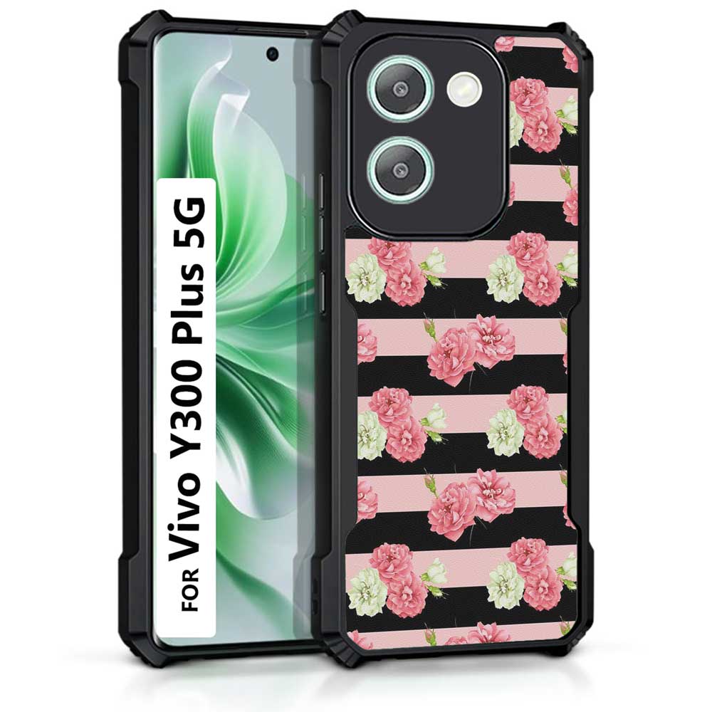 Coberta Back Cover For Vivo Y300 Plus 5G Back Cover Case - Small Floral with stripes PT99 D11720
