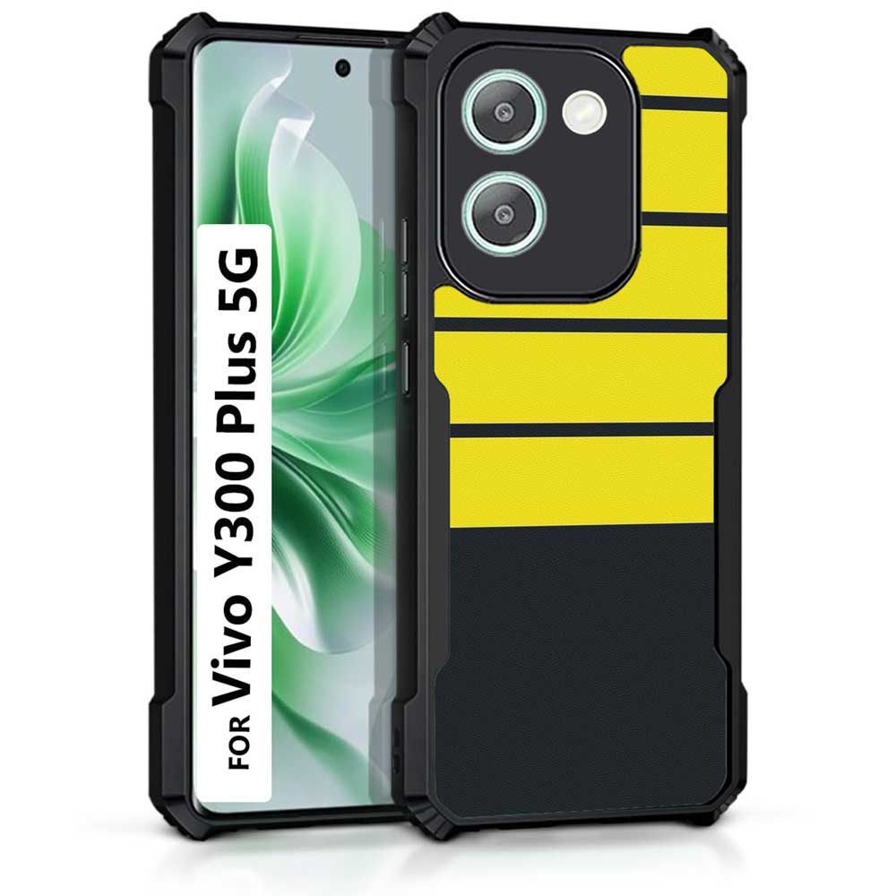 Coberta Back Cover For Vivo Y300 Plus 5G Back Cover Case - Black and yellow stripes PT99 D11768