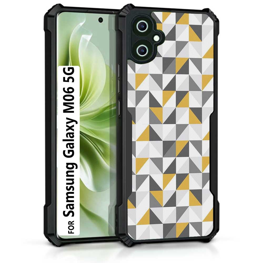 Coberta Back Cover For Samsung Galaxy M06 5G Back Cover Case - 3D yellow grey blue pattern PT99 D11809