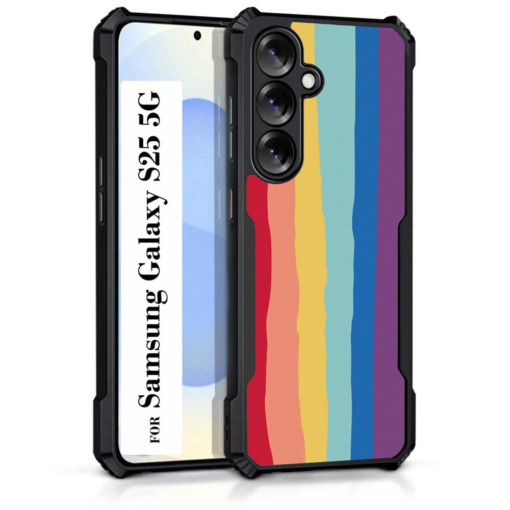 Coberta Back Cover For Samsung Galaxy S25 5G Back Cover Case - Colorful rainbow stripes PT99 D13201