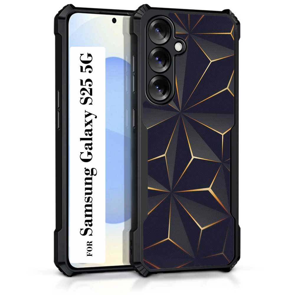 Coberta Back Cover For Samsung Galaxy S25 5G Back Cover Case - Black and gold bright star PT99 D13644