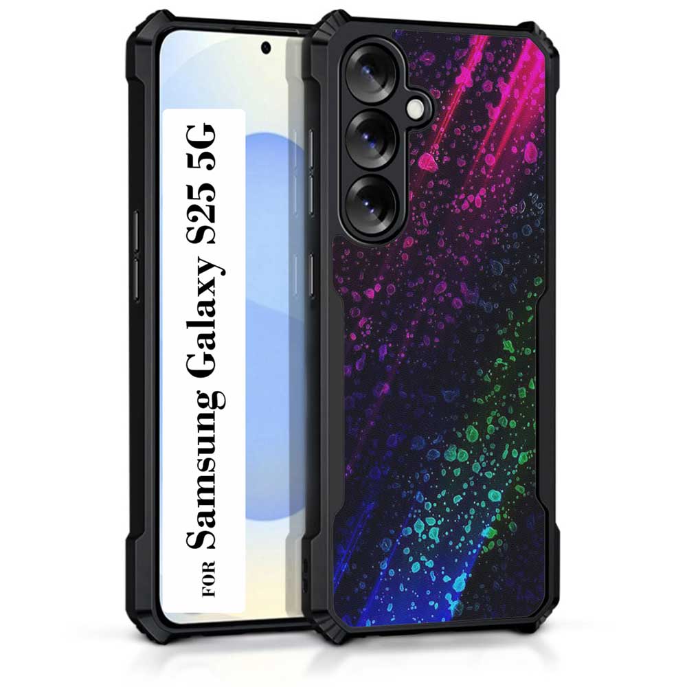 Coberta Back Cover For Samsung Galaxy S25 5G Back Cover Case - Colorful bright black pink blue 3D design PT99 D13686