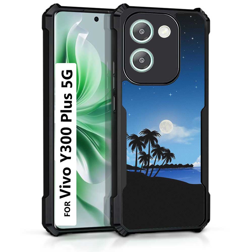 Coberta Back Cover For Vivo Y300 Plus 5G Back Cover Case - Blue night Moon Beach sky PT99 D15024