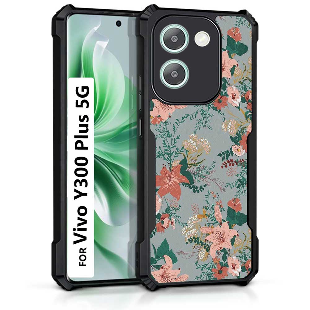 Coberta Back Cover For Vivo Y300 Plus 5G Back Cover Case - Bluish green Floral PT99 D15035