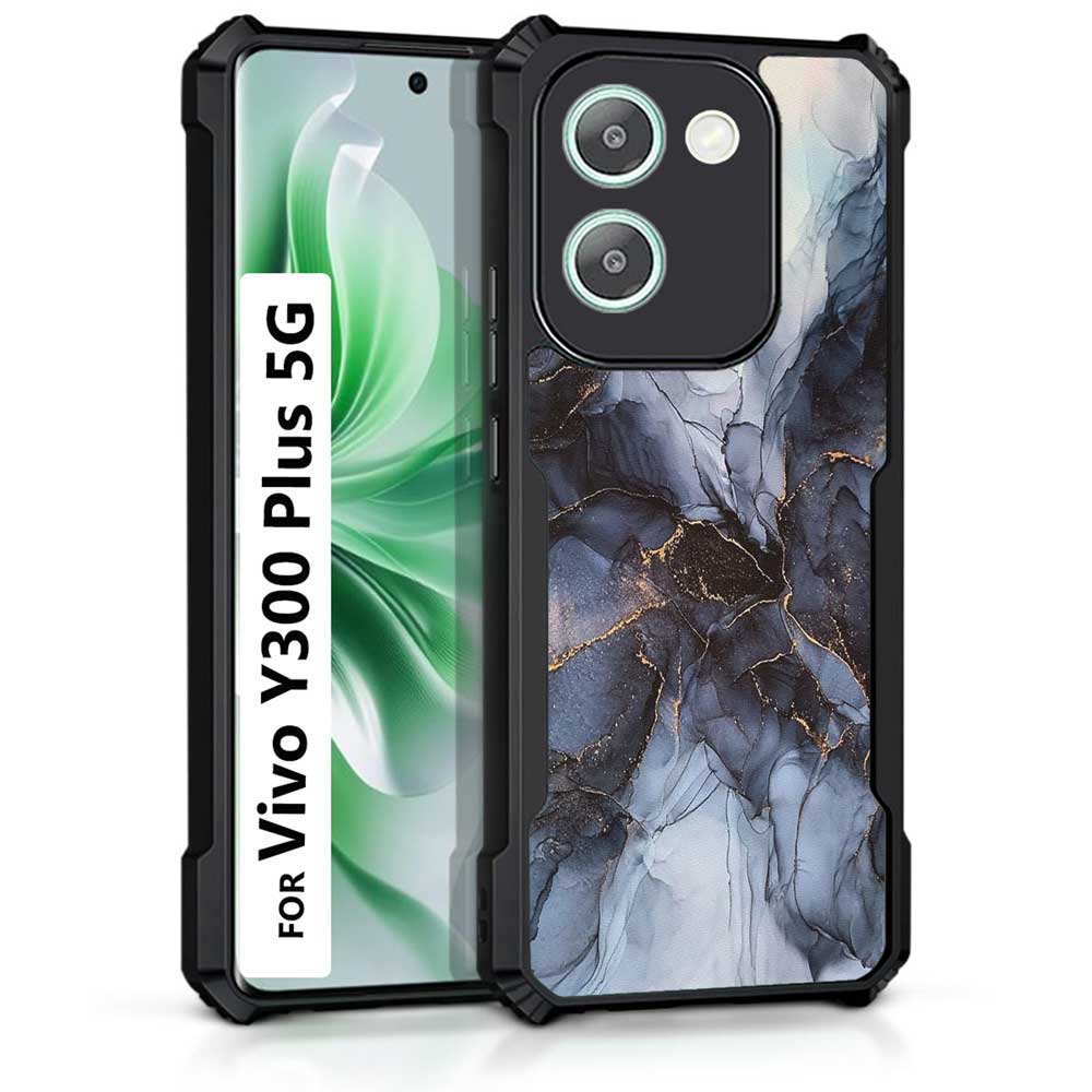 Coberta Back Cover For Vivo Y300 Plus 5G Back Cover Case - Black grey white marble PT99 D16039