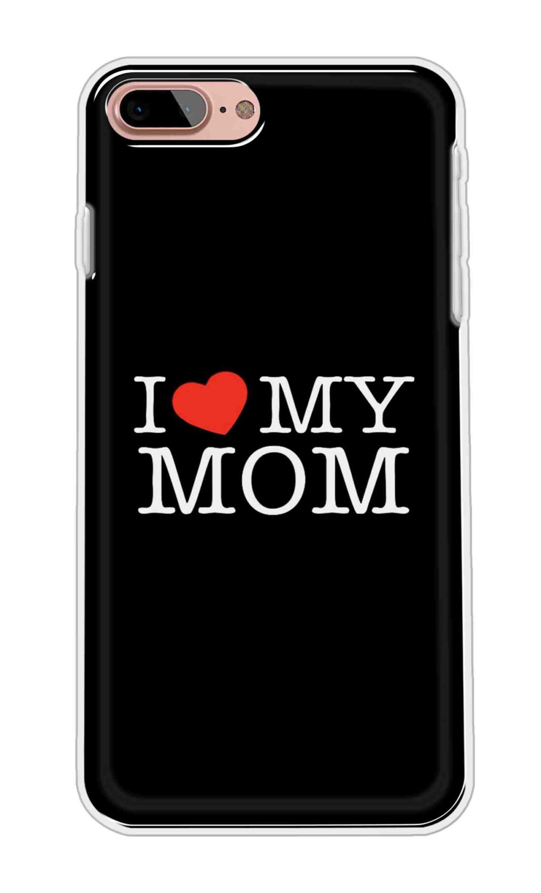 Coberta Back Cover For Apple iPhone 7 Plus Back Cover Stylish Case - I Love My Mom in Black Design D11011