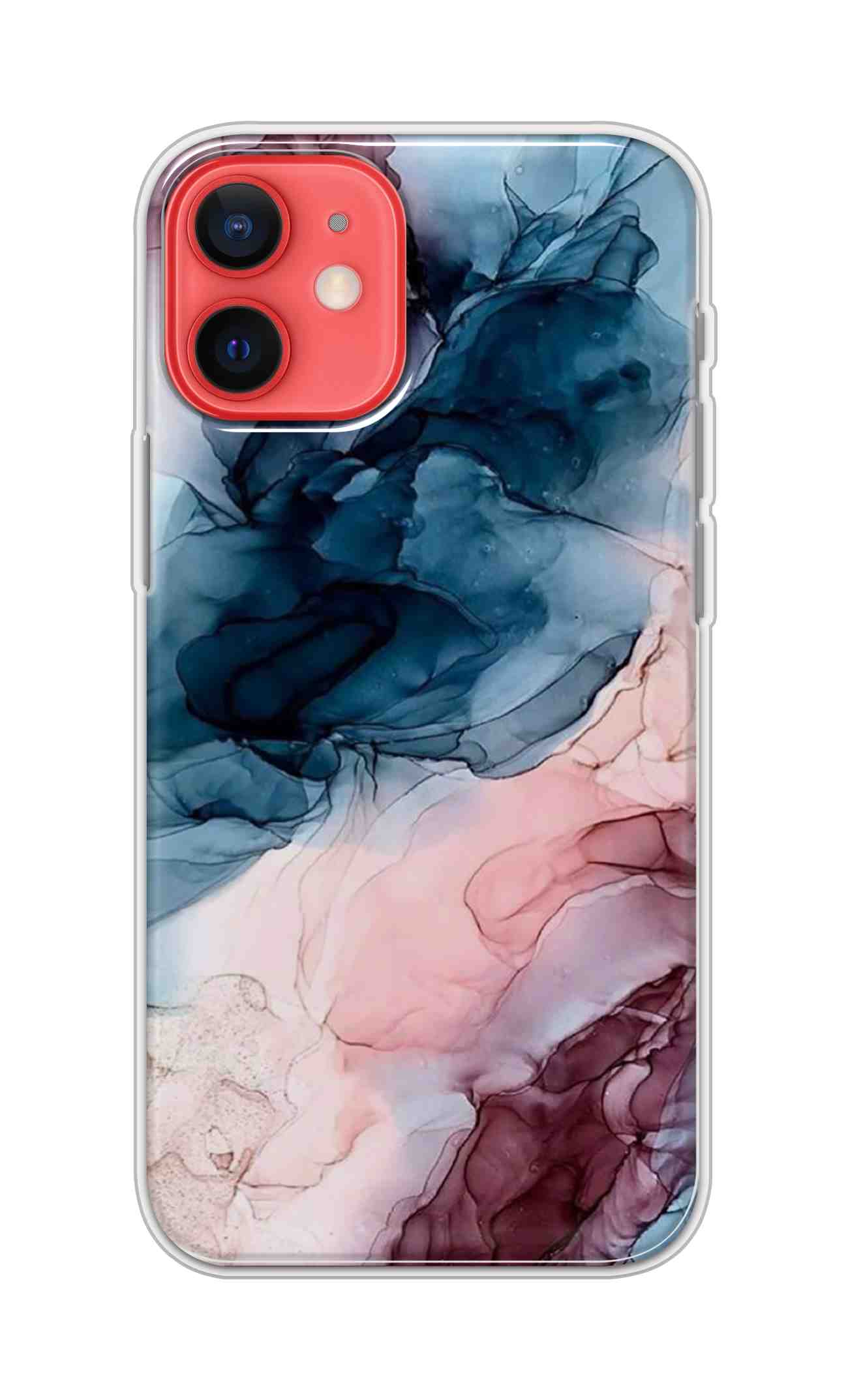 Coberta Back Cover For Apple iPhone 12 Back Cover Stylish Case - Colourful Marble Design D12694