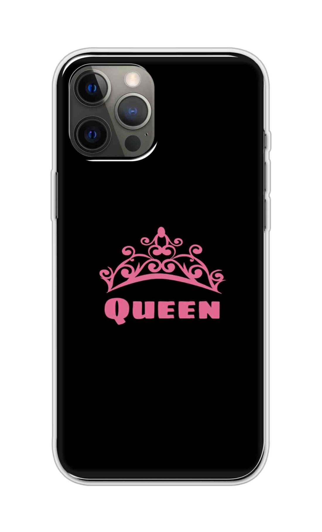 Coberta Back Cover For Apple iPhone 12 Pro Back Cover Stylish Case - Queen Texts in Black Design D11091