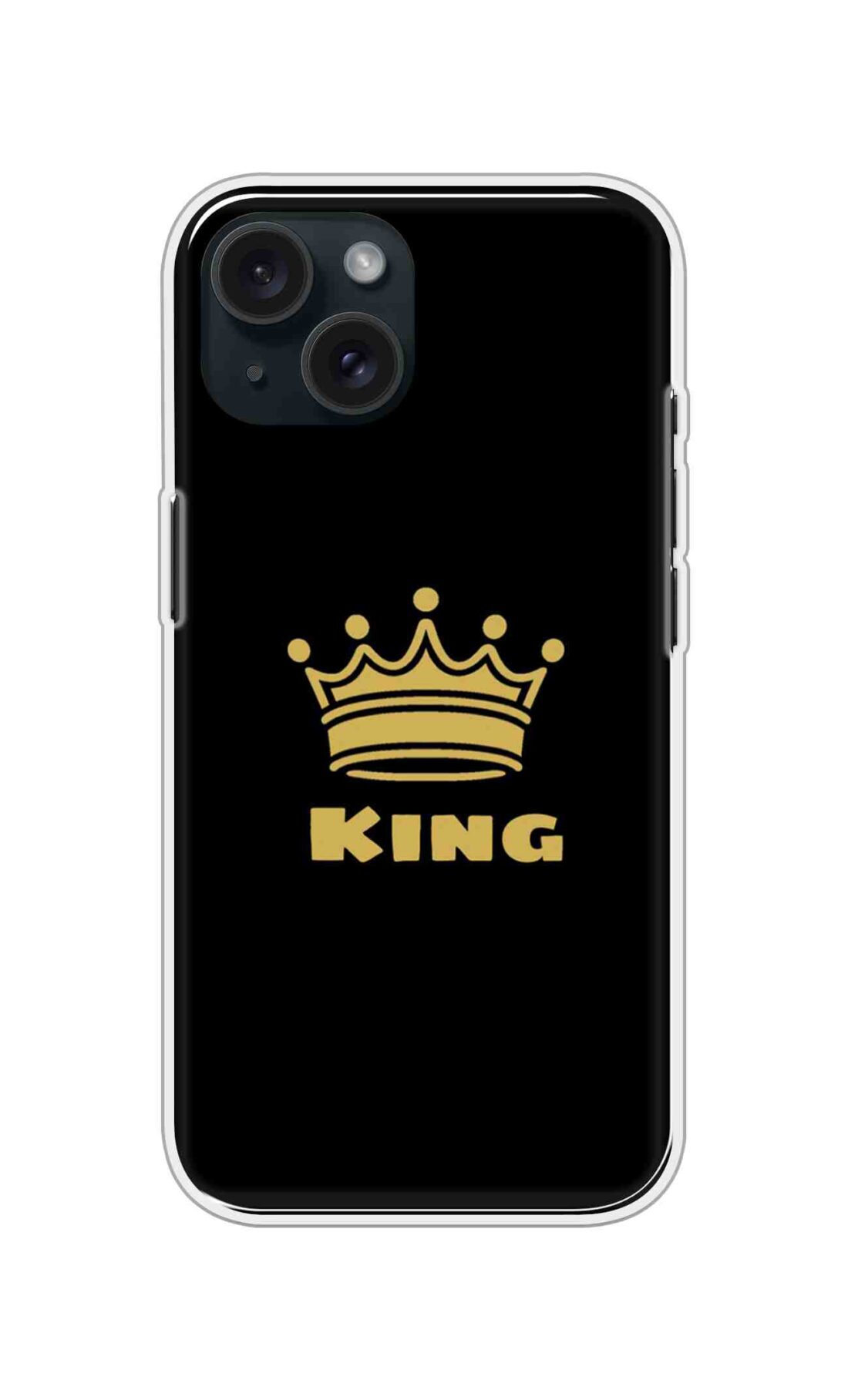 Coberta Back Cover For Apple iPhone 15 Back Cover Stylish Case - King Texts in Black Design D11092