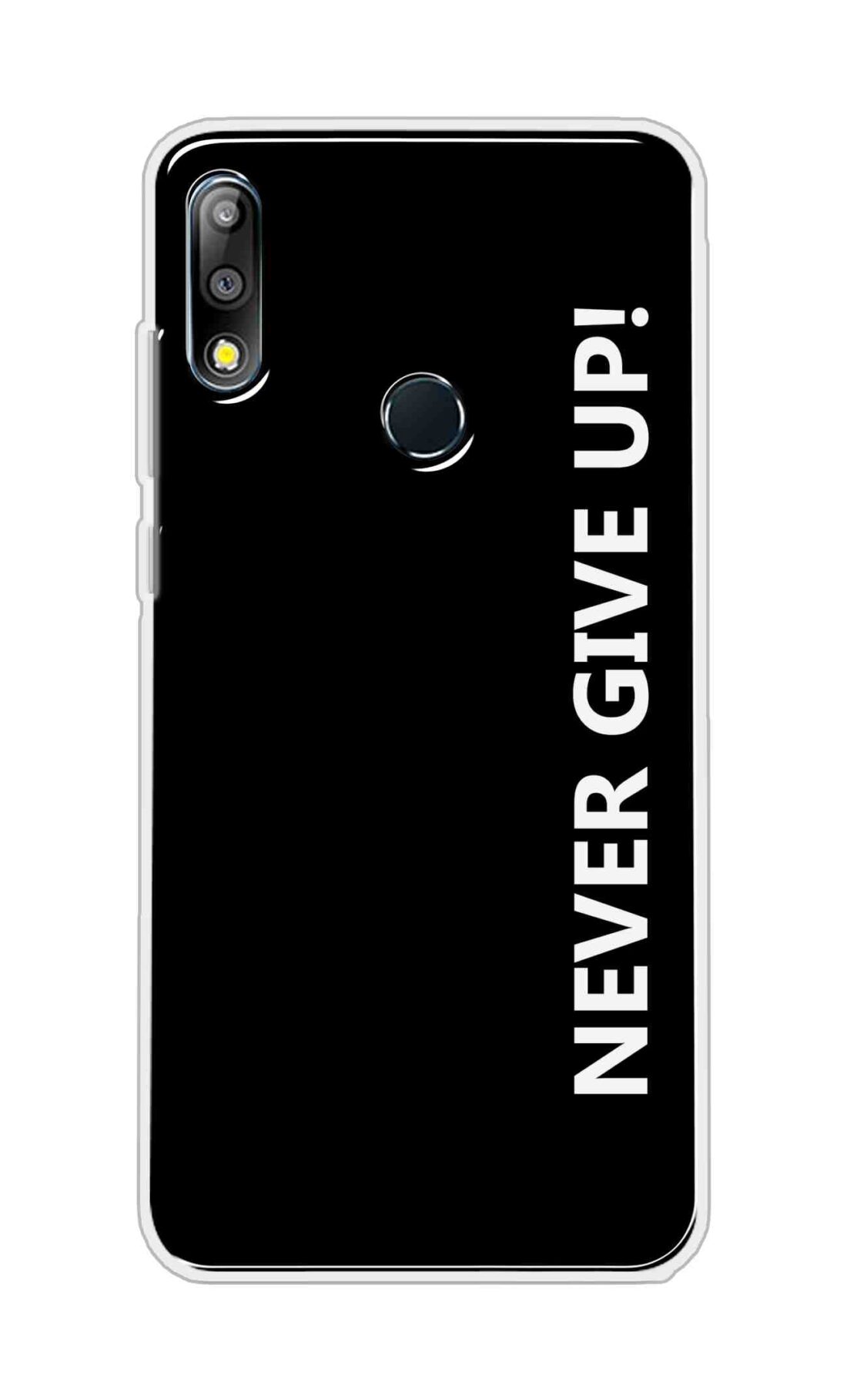 Coberta Back Cover For Asus Zenfone Max Pro M2 Back Cover Stylish Case - Never Give Up in Black Design D16656