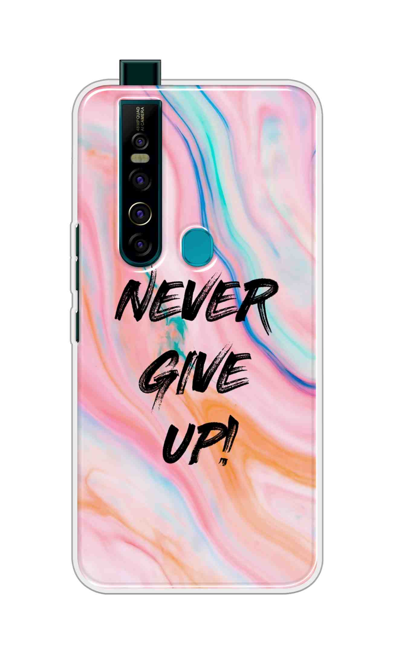 Coberta Back Cover For Tecno Camon 15 Pro Back Cover Stylish Case - Never Give Up in Multicolour Design D11925