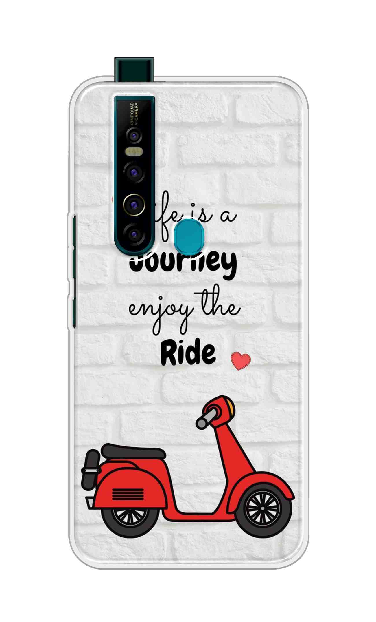 Coberta Back Cover For Tecno Camon 15 Pro Back Cover Stylish Case - Life is a Journey Enjoy the Ride Design D16541