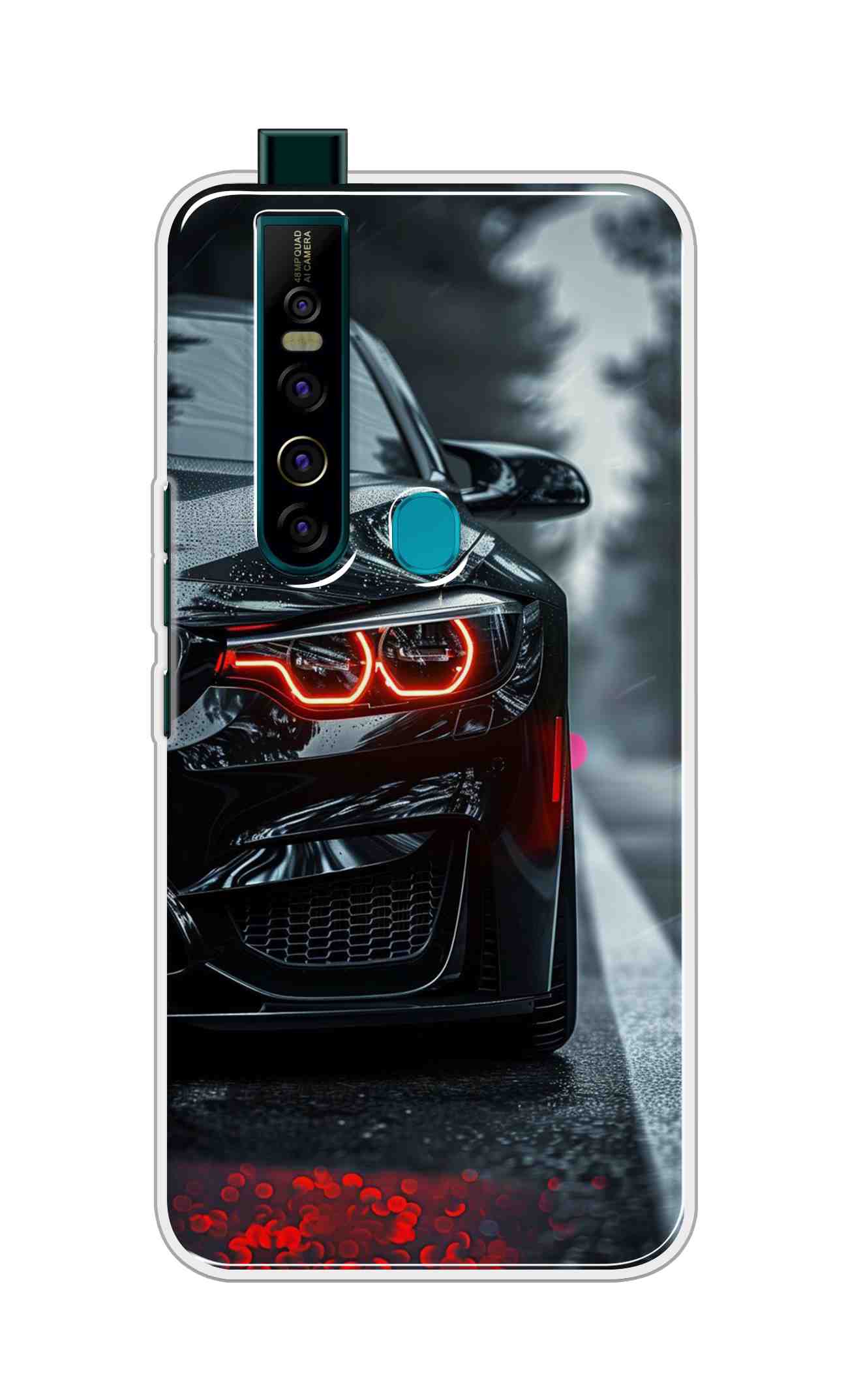 Coberta Back Cover For Tecno Camon 15 Pro Back Cover Stylish Case - Black Car Design D16542