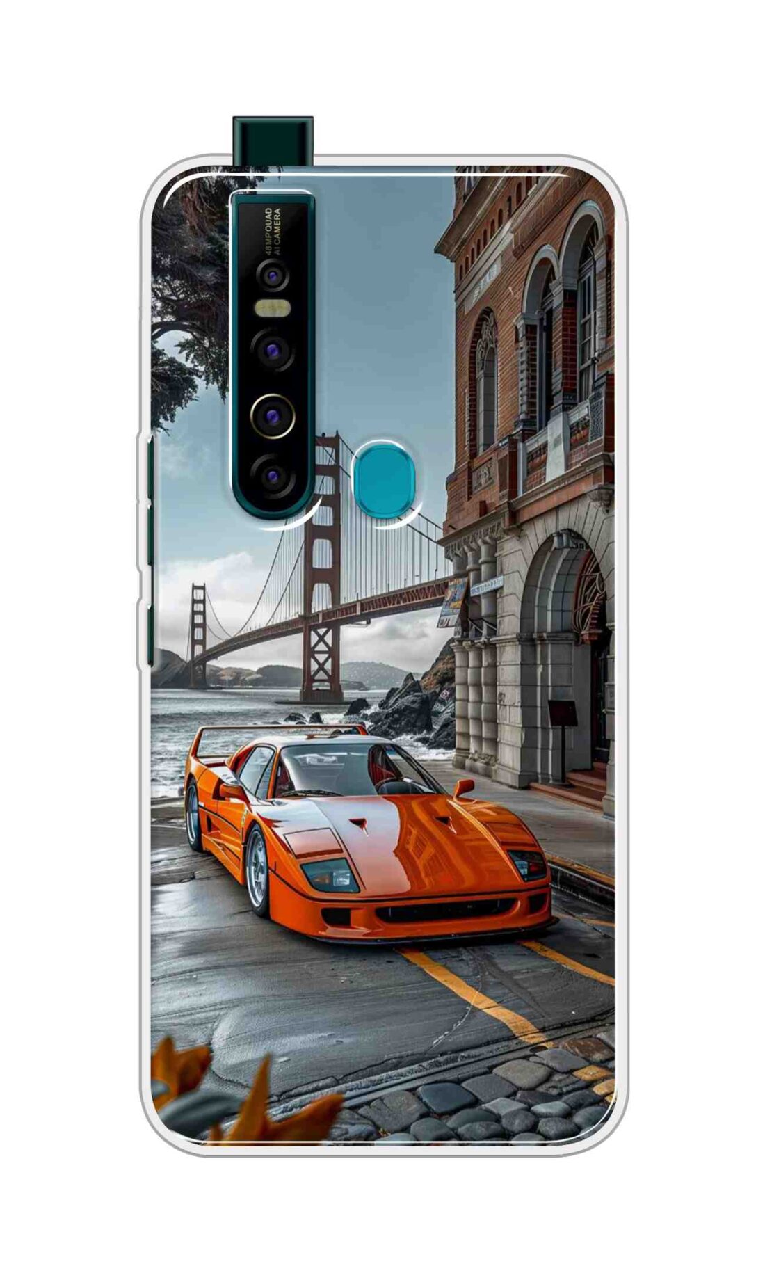 Coberta Back Cover For Tecno Camon 15 Pro Back Cover Stylish Case - Modified Red Car Design D16592