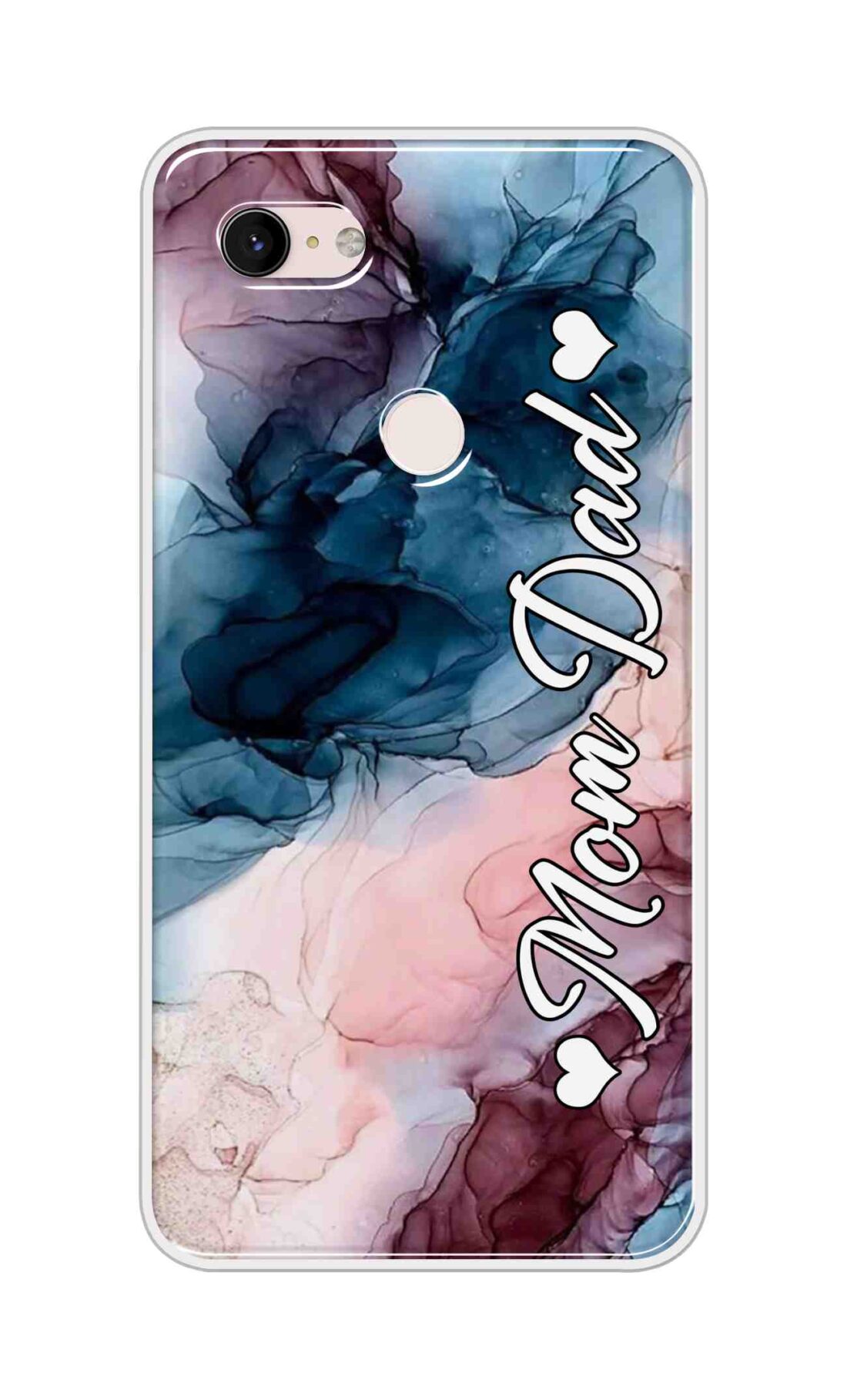 Coberta Back Cover For Google Pixel 3 XL Back Cover Stylish Case - Mom and Dad on Colourful Marble D16654