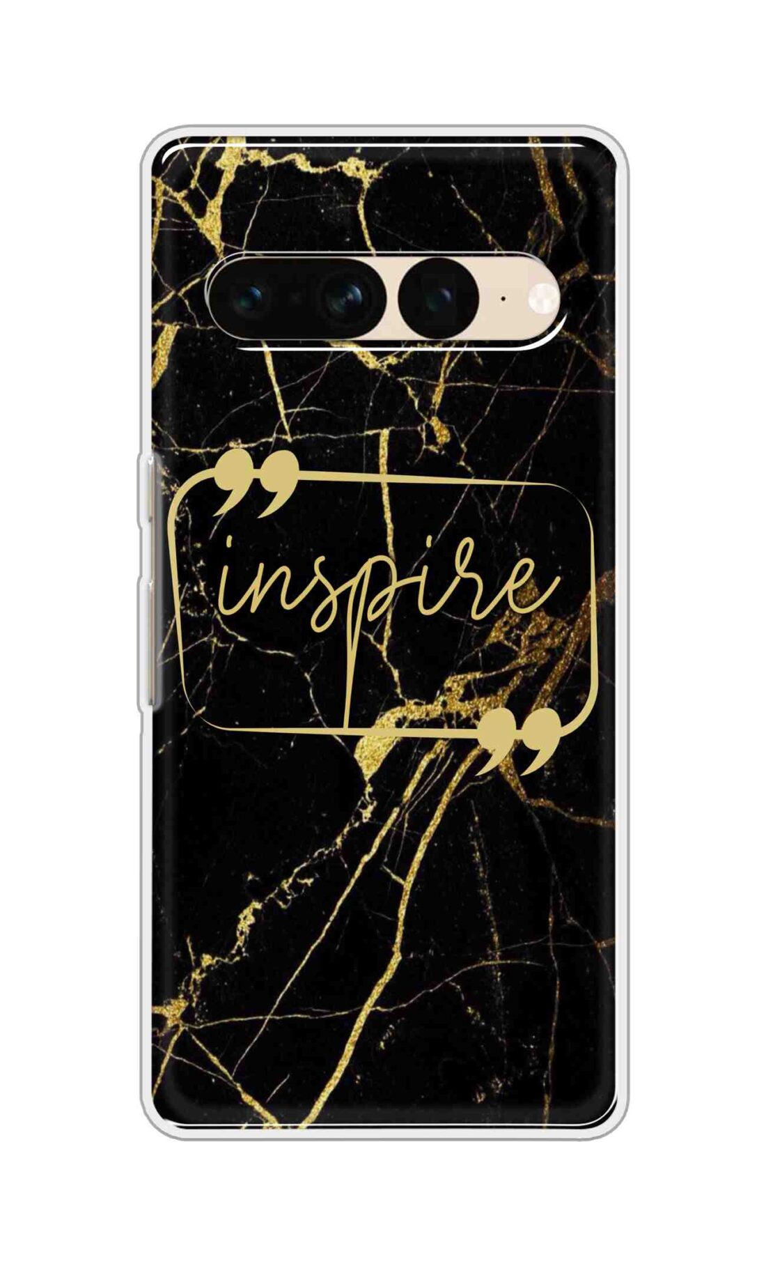 Coberta Back Cover For Google Pixel 7 Pro Back Cover Stylish Case - Inspire in Golden Marble Design D16509