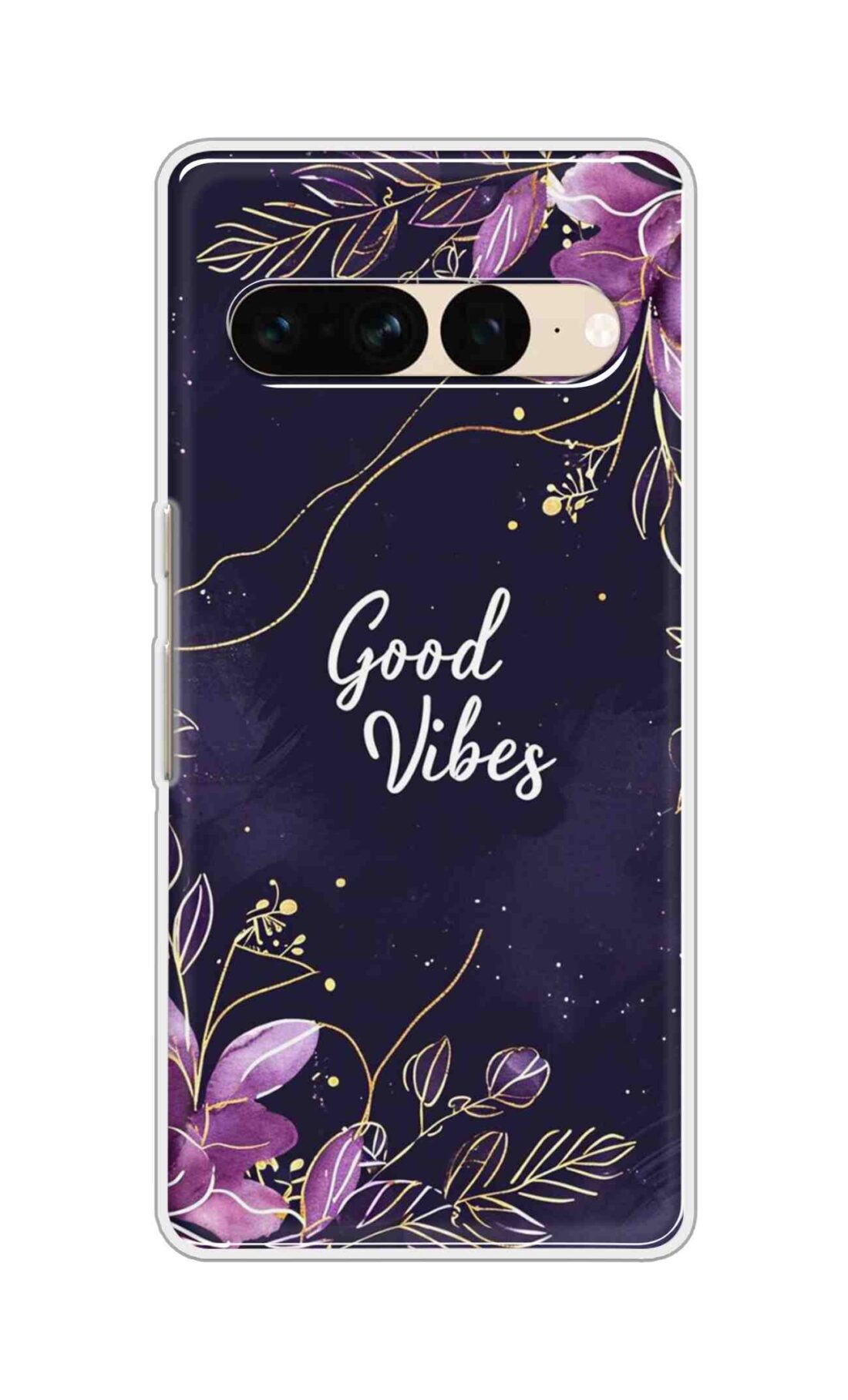 Coberta Back Cover For Google Pixel 7 Pro Back Cover Stylish Case - Good Vibes in Flowers Design D16517