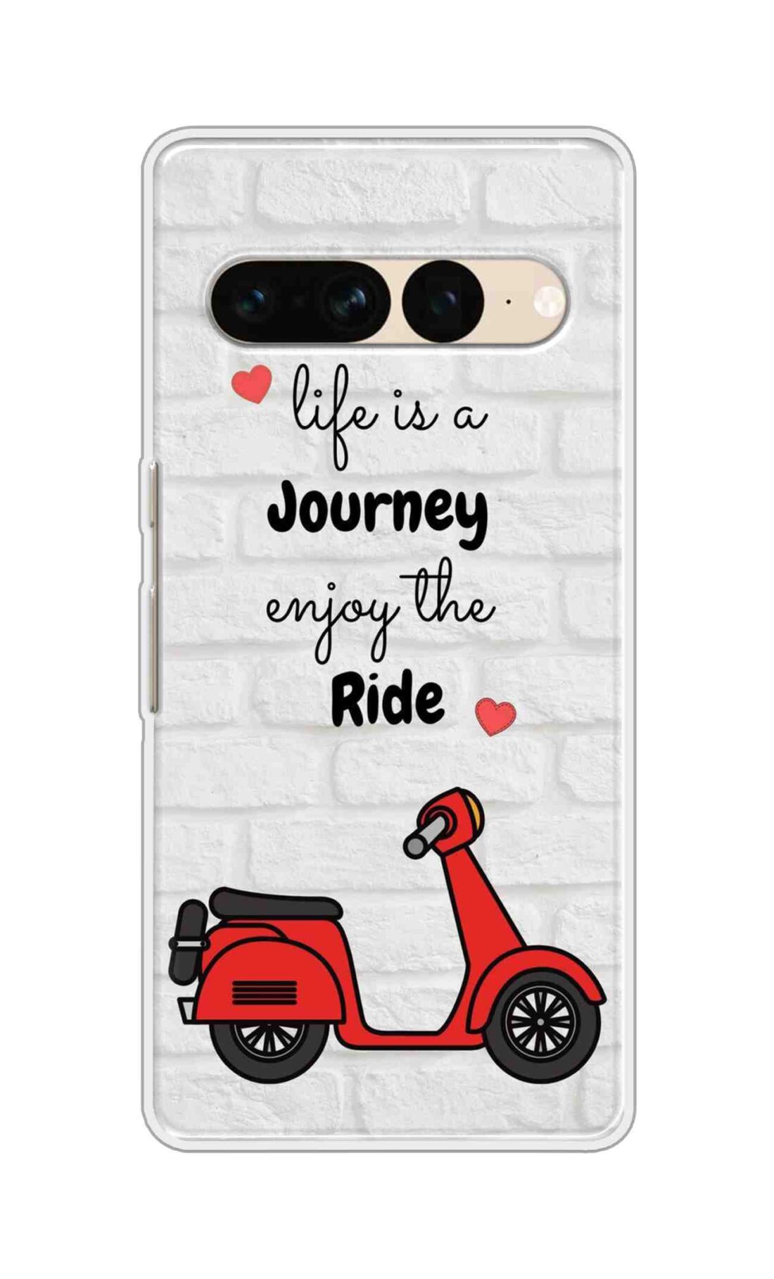 Coberta Back Cover For Google Pixel 7 Pro Back Cover Stylish Case - Life is a Journey Enjoy the Ride Design D16541