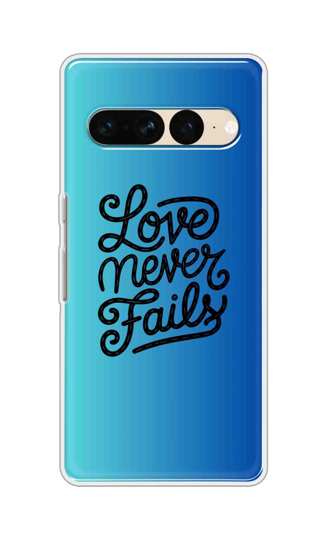 Coberta Back Cover For Google Pixel 7 Pro Back Cover Stylish Case - Love Never Fails in Blue Design D16643