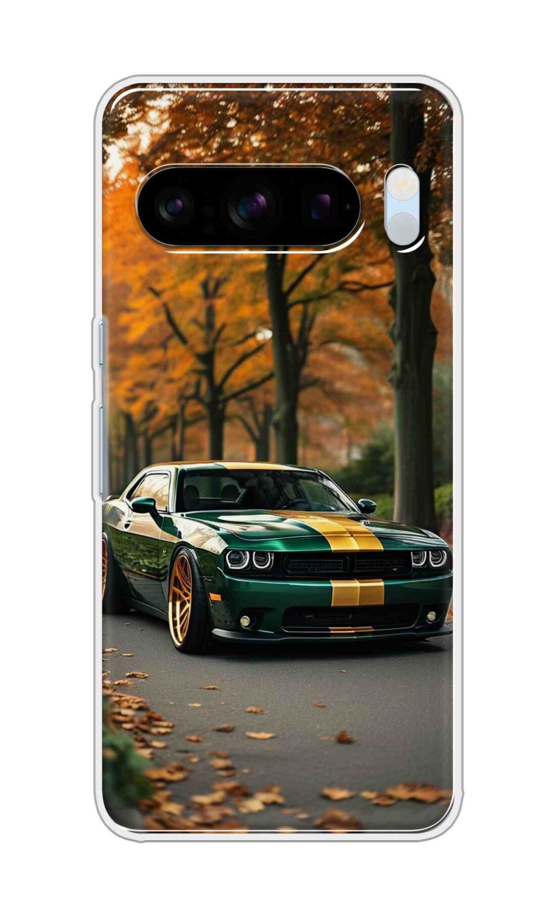 Coberta Back Cover For Google Pixel 8 Pro Back Cover Stylish Case - Golden Line in Green Design D16546