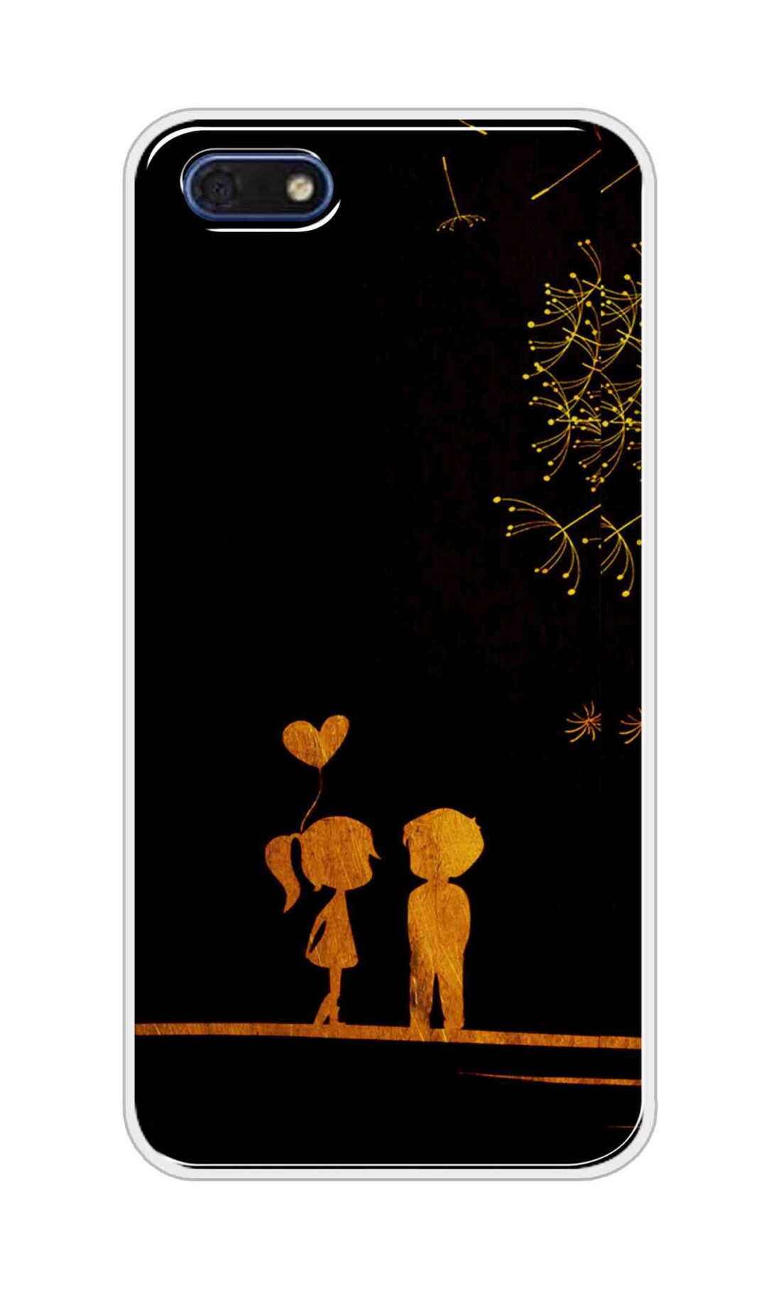 Coberta Back Cover For Huawei Honor 7s Back Cover Stylish Case - Girl and Boy Love in Black Design D11017