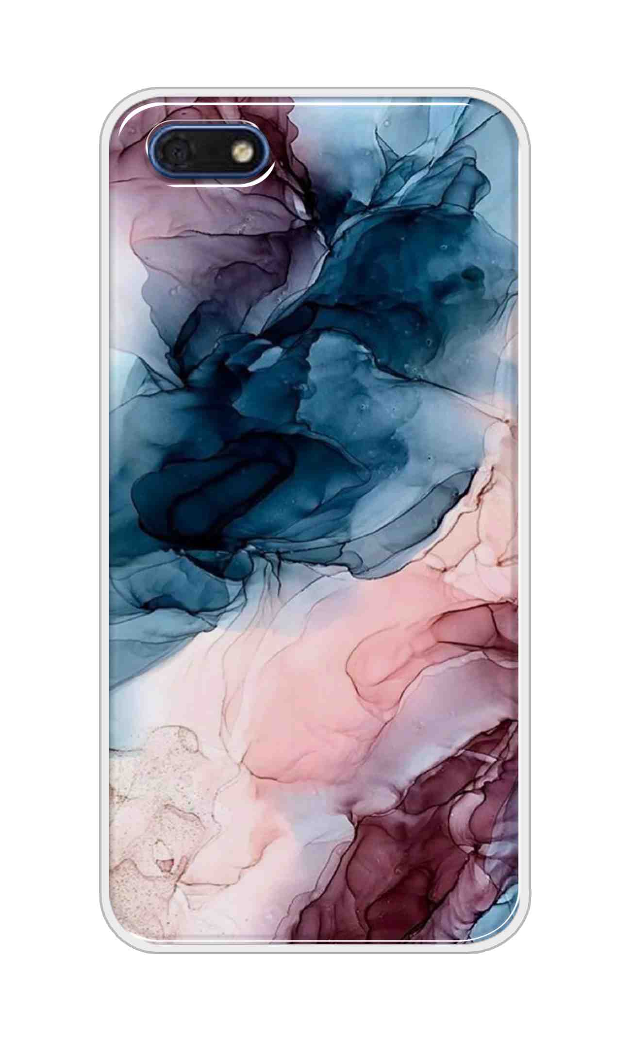 Coberta Back Cover For Huawei Honor 7s Back Cover Stylish Case - Colourful Marble Design D12694