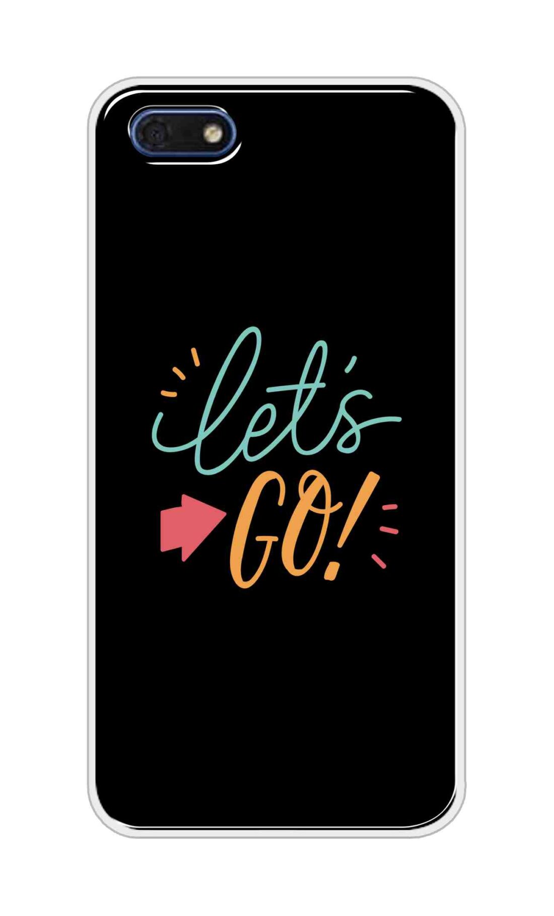 Coberta Back Cover For Huawei Honor 7s Back Cover Stylish Case - Lets Go in Black Design Design D16650