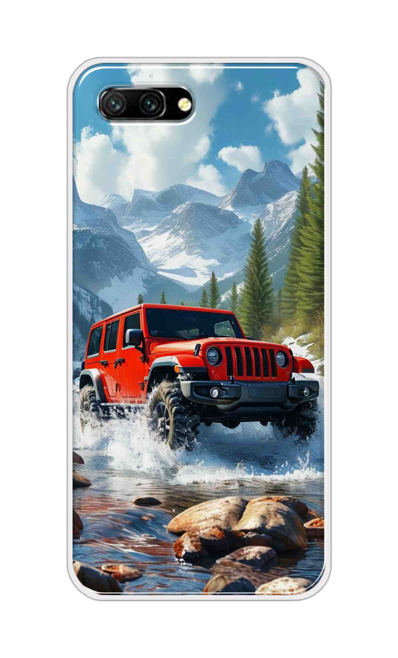 Coberta Back Cover For Huawei Honor 10 Back Cover Stylish Case - Red Car in Nature Design D16513