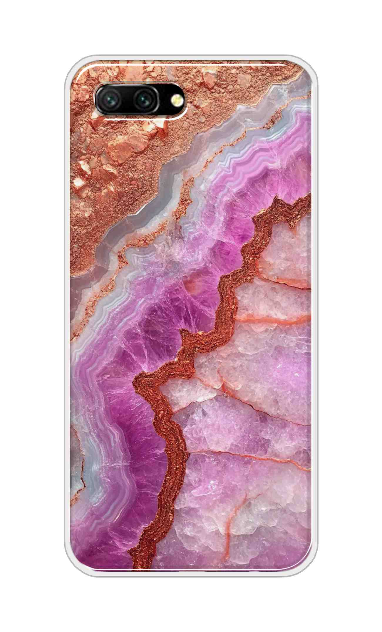 Coberta Back Cover For Huawei Honor 10 Back Cover Stylish Case - Multicolour Marble Design D16532