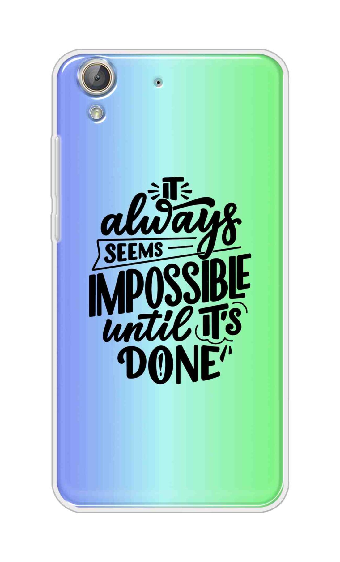 Coberta Back Cover For Huawei Honor 5a Back Cover Stylish Case - It Always Seems Impossible Until Its Done in Green and Blue Design D16502