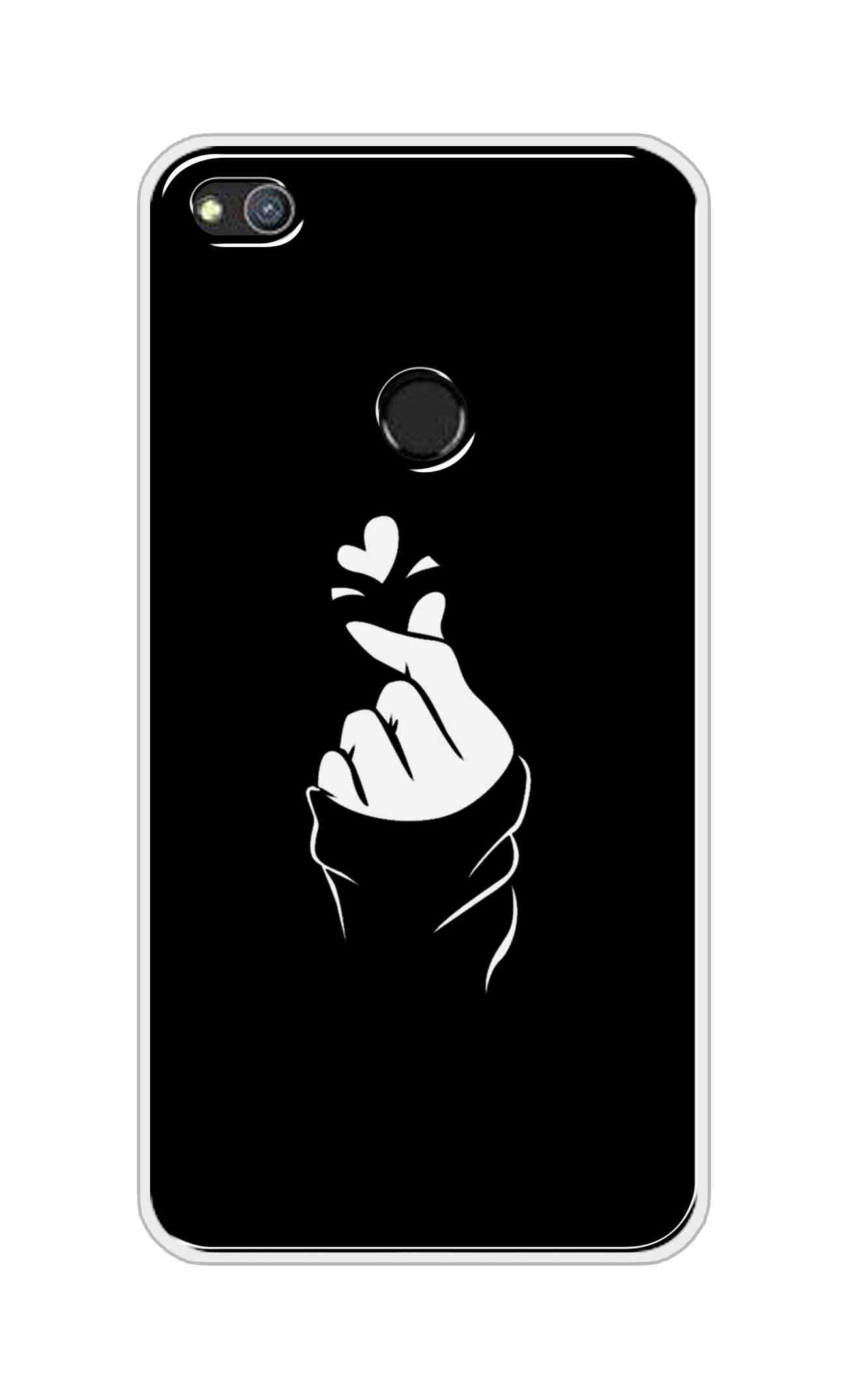Coberta Back Cover For Huawei Honor 8 Lite Back Cover Stylish Case - Black Korean Heart Design D11802