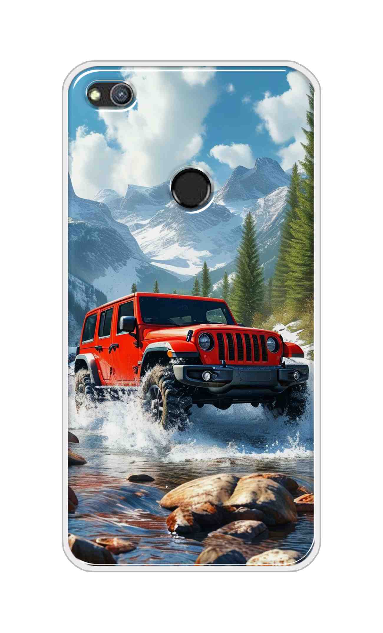 Coberta Back Cover For Huawei Honor 8 Lite Back Cover Stylish Case - Red Car in Nature Design D16513