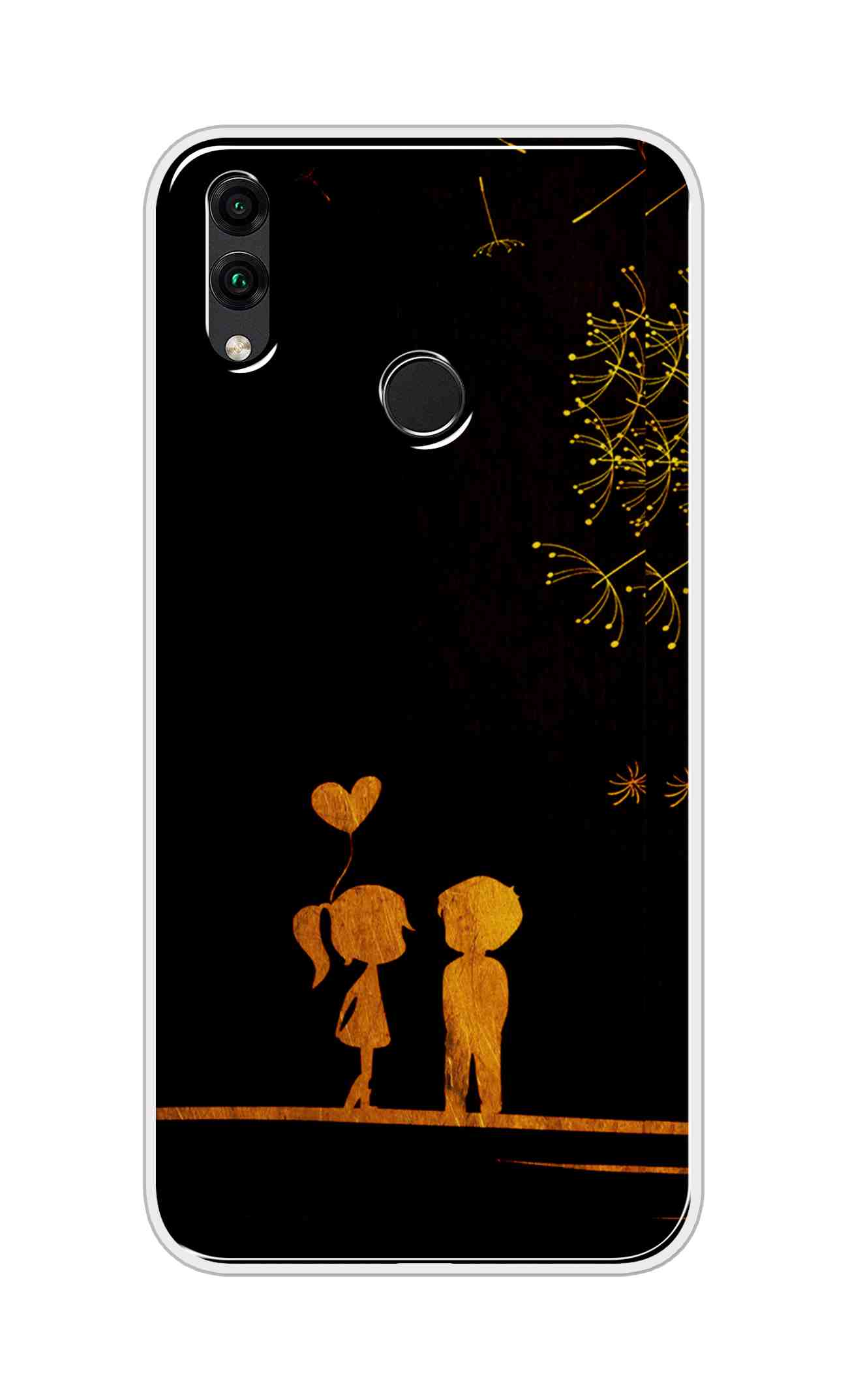 Coberta Back Cover For Huawei Honor 8c Back Cover Stylish Case - Girl and Boy Love in Black Design D11017