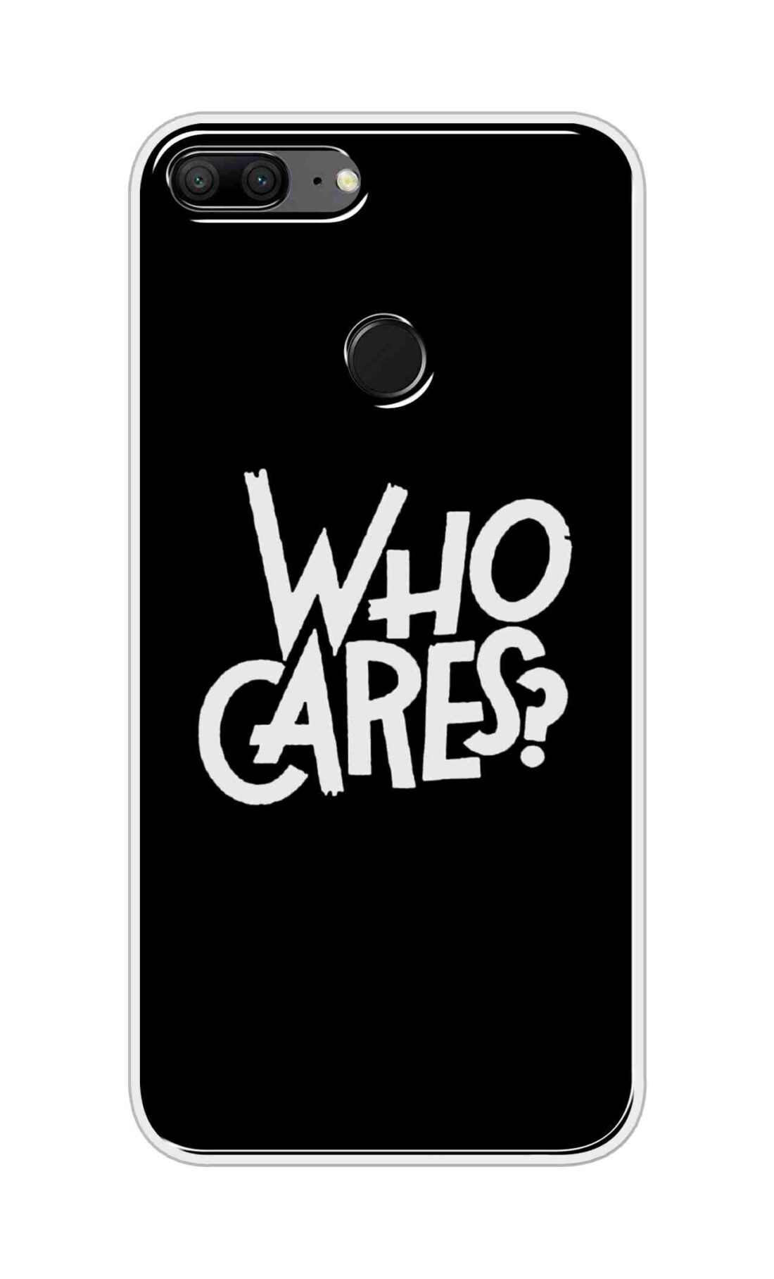 Coberta Back Cover For Huawei Honor 9 Lite Back Cover Stylish Case - Who Cares Texts in Black Design D11066