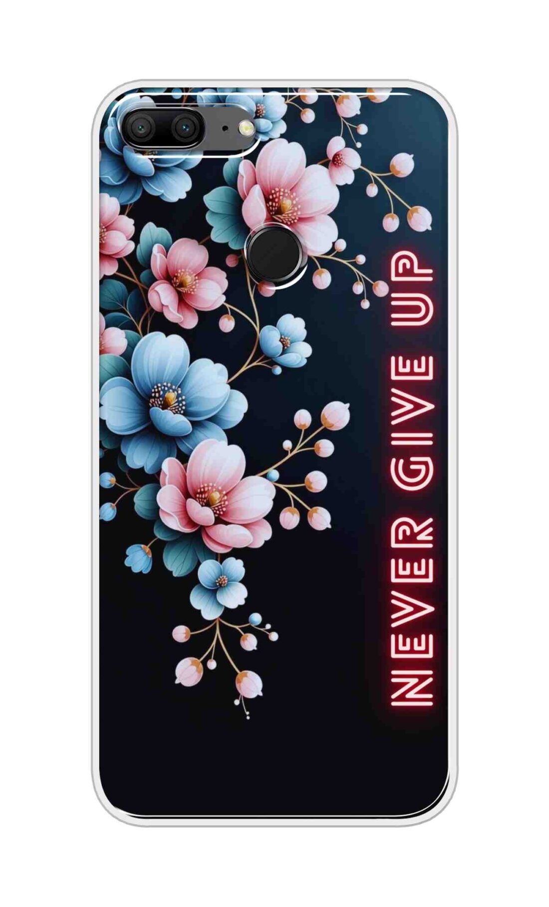 Coberta Back Cover For Huawei Honor 9 Lite Back Cover Stylish Case - Never Give Up with Flowers Design D16500