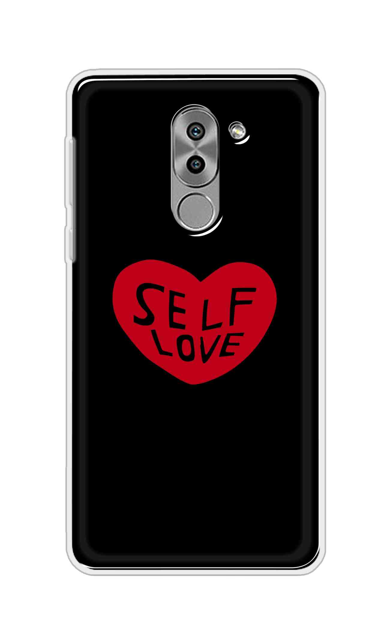 Coberta Back Cover For Huawei Honor 6X Back Cover Stylish Case - Self Love Heart in Black Design D16516