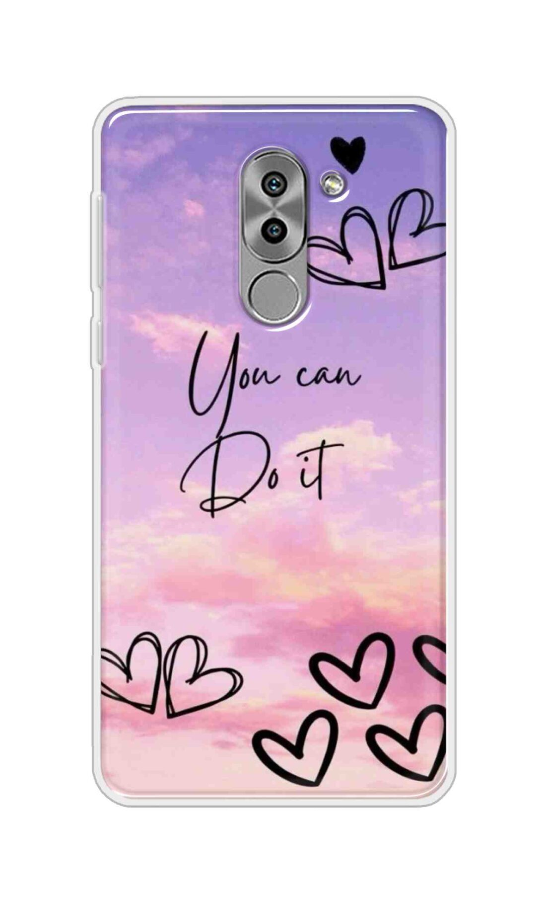 Coberta Back Cover For Huawei Honor 6X Back Cover Stylish Case - You Can Do It and Hearts Design D16539